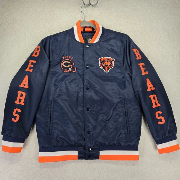 Chicago Bears Youth Jacket Large (14-16) Embroidered Stitched Logo Quilted - Picture 1 of 12